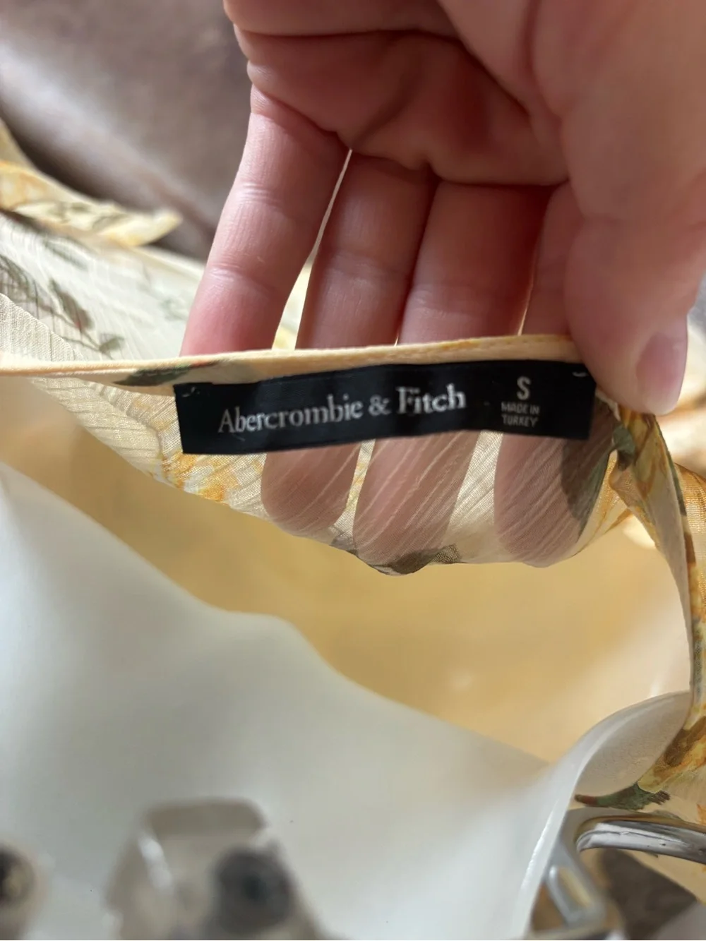 Abercrombie & Fitch Yellow Floral Maxi Dress